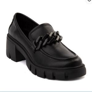 Madden Girl shoes womens black Hastings Platform Casual block heel Shoe size 7